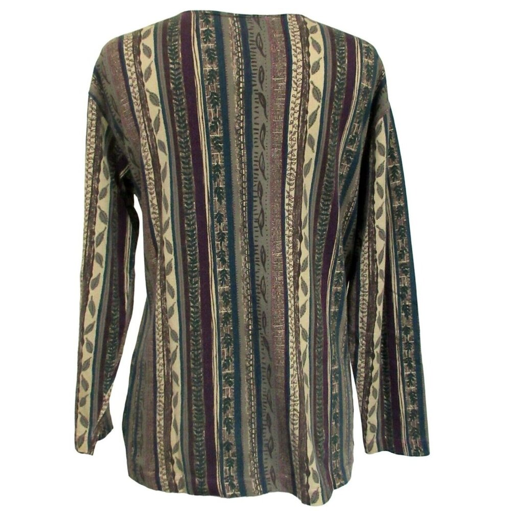 Woolrich Womens 100% Cotton Long Sleeve Pullover Top Leaf & Vine Print Sz S - Picture 5 of 6